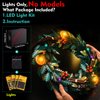 LocoLee Light Compatible with Lego Wreath 10340 Icons, Lighting Set Accessories Compatible with Lego 10340 Christmas Wreath, No Models Only Light
