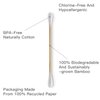 Bamboo Cotton Swabs - 500 Count - Vegan Cotton Swabs, Eco Friendly Double Tips, Plastic Free Ear Sticks, All Natural 100% Biodegradable Organic Cotton buds by Isshah