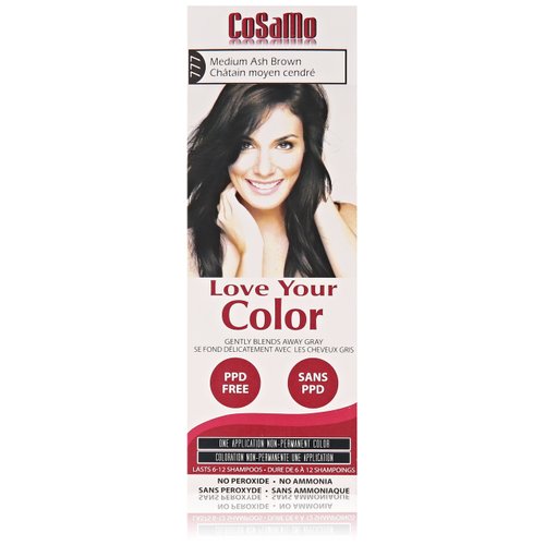 Love Your Color Cosamo Non Permanent Hair Color, Ash Brown, Medium