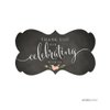 Andaz Press Fancy Frame Rectangular Label Stickers, Thank You for Celebrating with Us, Chalkboard Floral Roses, 36-Pack Wedding Decorations, Wedding Favors, Stickers for Packaging, Party Favor