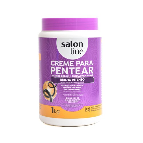 SalonLine Intensive Shine+Frizz Reduction Combing Cream 1kg (35.2oz) to define all types of curls...