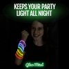 100 Ultra Bright Glow Sticks Bulk Party Pack - Glow in the Dark Party Supplies Pack - 8" Glowsticks Party Favors with Bracelets and Necklaces