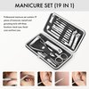 Manicure Set - HEMOUR 19 in 1 Stainless Steel Manicure Set, Professional Beauty Set, Nail Care Set Leather Case, Great Gift For Men And Women