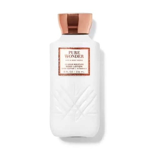 Bath and Body Works Pure Wonder 24 Hour Moisture Body Lotion 8 Ounce Decorative Faceted Bottle