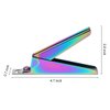 Acrylic Nail Tips Clipper UV False Nails Cutter Fake Nail Tips Clipper Trimmer Stainless Steel Cuticle Pusher Scaper Peeler 2 Pcs Manicure Tools Kit (Rainbow Color)