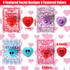 28PCS Valentines Day Heart Stress Balls with Cards Stress Relief Face Squeeze Toys for Kids' Toddlers Valentine Party Favors,Valentines Gift,Party School Supplies,Classroom Exchange