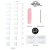 LabTabBa Semi Cured Gel Nail Strips, 20pcs Glaze Nail Wraps, Salon Quality Gel Polish Strips, Easy on Nail Stickers, Long Lasting SCG, UV Light Required