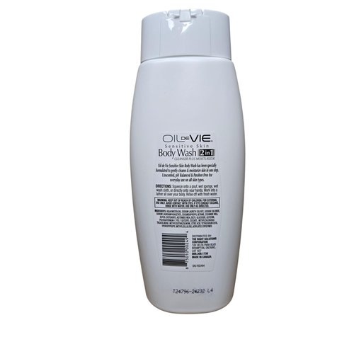 Body Wash 2 in 1 Oil De Vie Cleanser Plus Moisturizer to Soothe Sensitive Skin 18oz (1 PK)