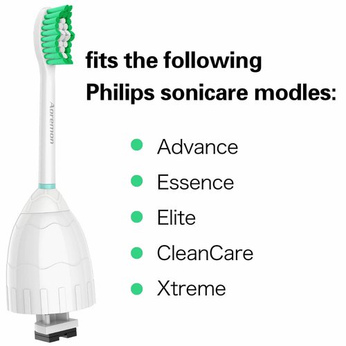 Aoremon Replacement Brush Heads Compatible with Philips Sonicare e-Series HX7022/66(4 Pack), Fit for Sonicare Essence, Xtreme, Elite, Advance, and CleanCare Electric Toothbrush with Hygienic Caps