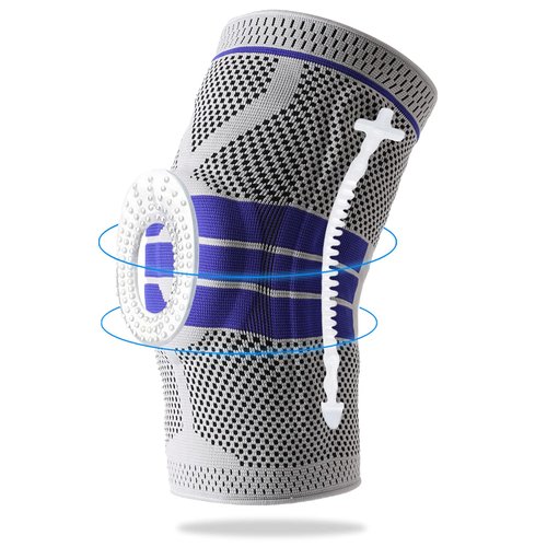 EOYEA Knee Compression Sleeve, Knee Brace with Side Stabilizers For Men & Women,Pack of 1