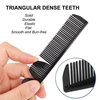 uxcell 5 Pcs Plastic Folding Hair Brush, Black Double Headed Hair Straight Combs, Foldable Anti-Static Hair Fine Teeth Comb for Women Men,Travel Hairdressing Tools for Cutting,Home,Barber
