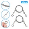 MECCANIXITY 200 x 1.5mm Adjustable Hanging Wires Kit, Heavy Duty Stainless Steel Wire Rope with Double Hooks for Picture Photo Light LED Screen Curtain Billboards DIY Mounting Clamp Pack of 4