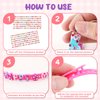 Adjustable Silicone Bracelets for Kids - Letter Rubber Bracelets Wristbands with Rhinestone Stickers & Accessories, Pretend Play Costume Accessories, Girls Boys Party Favors Decoration Birthday Gifts