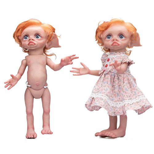 Anano Reborn Elf Doll Silicone Body 17 Inch Realistic Baby Dolls Silicone Full Body Reborn Baby Elf Doll Real Life Anatomically Correct Silicone Baby Elf Dolls