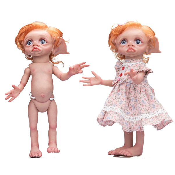 Anano Reborn Elf Doll Silicone Body 17 Inch Realistic Baby Dolls Silicone Full Body Reborn Baby Elf Doll Real Life Anatomically Correct Silicone Baby Elf Dolls