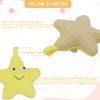 Bleu Bath (2 Pack) Animal Body Scrubber Natural Linen Shower Ball for Toddler Kids Gentle Exfoliating Bath Sponge Loofah Pouf in Yellow Starfish Red Crab with Cute Big Eyes Design