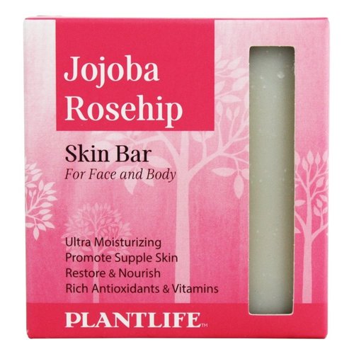 Plantlife Jojoba Rosehip Bar Soap - Moisturizing and Soothing Soap for Your Skin - Hand Crafted Using Plant-Based Ingredients - Made in California 4oz Bar