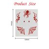 Halloween Spider Face Temporary Tattoo Stickers Face Shoulder Arm Back Scary Spiderweb Witch Makeup Kit for Halloween Costume Cosplay Theme Masquerade Party (Red)