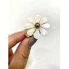 Each Jewels Flower Hair Clips 2 Pack, Shiny Pearl petals Daisy Hair Clips