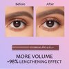 Waterproof Mascara Volume and Length, Long Lasting Tubing Mascara Smudge-Proof Lengthening Mascara, 4D Silk Fiber Lash Extension Mascara, Natural Lash Cosmetics Soft Full Lashes, 1 Pack (03 Wine)
