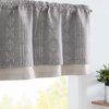 jinchan Boho Valance Curtains Blackout Kitchen Valance for Windows Geometric Striped Valance for Living Room 18 Inch Double Layer Farmhouse Window Valances Overlay Valance Rod Pocket 1 Panel Taupe