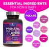 Women's Prenatal Multivitamin with Folic Acid & DHA, Prenatal Vitamins w/ Folate, Omega 3, Vitamins D3, B6, B12 & Iron, Pregnancy Support Prenatal DHA Supplement, Non-GMO Gluten Free - 120 Softgels