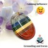 7 Chakra Worry Stone Crystals and Healing Stones - Worry Stones for Stress Relief Gifts - Piedra Crystal Fidget for Meditation, Calming, Relaxation - Unique Stocking Stuffers and Birthday Gifts for Women, Men