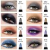 evpct 8Pcs Cream Eye Shadow Brightener Sticks Set for Eyes, Pearl White Smokey Black Gray Khaki Royal Blue Violet Purple Silver Glitter Shimmer Liquid Pencil Eye shadow Applicator Stick Palette Makeup