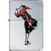 Zippo Windy Girl Black and Red Vintage High Polish Chrome Windproof Lighter New
