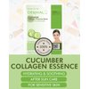 DERMAL Cucumber Collagen Essence Facial Mask Sheet 23g Pack of 10 - Soothing & Moisturizing, Redness & Sunburn Relief, Daily Skin Treatment Solution Sheet Mask