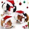 Vinsot 3 Pieces Christmas Plush Guinea Pig Stuffed Animal with Santa Hat and Scarf Cute Realistic Guinea Pig Toys for Boys Girl, 8 inch