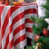 3 Pieces Red and White Stripe Tablecloths for Round Table, Carnival Theme Party Decorations, 84'' x 84'' Plastic Table Cover for Circus Party, Movie Night, Birthday, Christmas, Baby Shower, Wedding