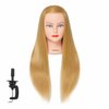 Training Head 26"-28" Mannequin Head Synthetic Fiber Cosmetology Doll Head Hair Styling Manikin Braiding Head Hairdresser Training Model for Cutting Braiding Practice with Clamp (92018W2720)