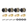 RC Brass Extended Hex Wheel Hubs for 1/24 RC Crawler Car Axial AX24 SCX24 90081 Upgrade Parts (Black)