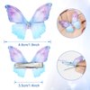 Paderison 20Pcs Moving Glitter Hair Clips Fairy Accessories for Women and Teens, Colorful 90s Clips (Purple)