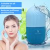 VELORA Silicone Ice Roller for Face and Eyes - Reusable Ice Mold for Puffiness Relief, Bright Skin, Fine Lines, Pores, Acne - Ice Face Roller (Blue)