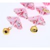 Japanese Style Women Flower Hair Clip Tassel Hair Ornament, Kimono Decor Fabric Hanfu Hairpin Accessories For Christmas Party Costume Gift (Pink)