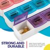 Monthly Pill Organizer - 28 Day Monthly Pill Planner to Separate Pills & Vitamins Week to Week, Travel Medication Reminder Daily Monday to Sunday Compartments