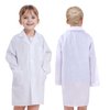 mifengda Kid Doctor Costume with Glasses Stethoscope Lab Coat and ID Card (Pink, Medium)