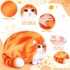Achwishap Cat Plush,Soft Cat Stuffed Animals,Kawaii Cat Plush Toys,Cute Plushies Cat Body Pillow,Kitten Stuffed Animal Hugging Pillows Plushies Gifts for Kids Adults Birthday(Orange Cat,18”)