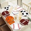 Lonfliness 96 Pcs Sports Birthday Party Decoration Sport Disposable Paper Plates Napkins Basketball Football Baseball Dessert Cake Tableware Supplies Rugby Theme Activities Game Party Dinnerware Favor