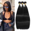 Human Hair Bundles Straight 10 12 14 Inch Hair Extensions 12A Straight 3 Bundles Human Hair Brazilian Straight Human Hair Bundles 100% Unprocessed Virgin Remy Straight Hair Bundles