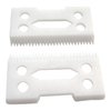 USonline911 Pack of 2 Ceramic Replacement Clipper Blade set for Taper 2000 and WAHL 5-Star (White CeramicX2)