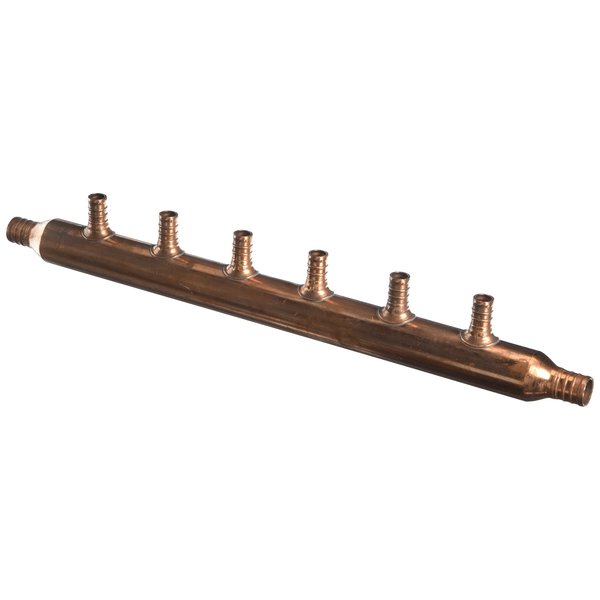SharkBite 6 Port Open Crimp Copper Multi-Port Tee, Plumbing Fittings, PEX Pipe, PE-RT, 22788A