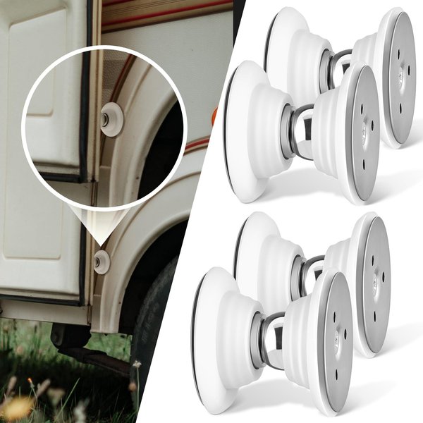 Yaocom 4 Pcs RV Door Holder Magnetic RV Door Baggage Camper Catch Latch RV Door Stopper for RV, Camper, Trailer, Motor Home (White)