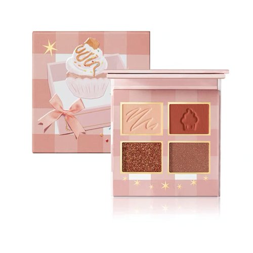 YMH BEAUTE VIOLET FAIRY 4 Color Nude Eyeshadow Palette, High Pigment Matte Shimmer Pink Brown Eye Shadow, Vegan & Cruelty-Free, Warm Natural (004)