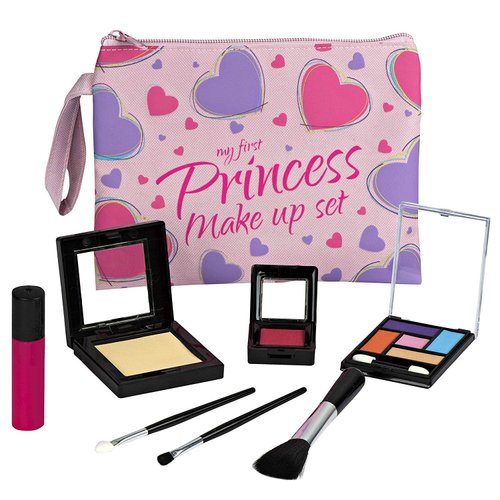 Playkidz Pretend Play Fake Make Up Toy Set for Little Girl Princess - Kids Makeup Kit for Toddlers. (8 PC - Not Real)