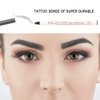 Microblading Eyebrow Pen 4 Pack Dark Grey Brow Pencil 3D Waterproof Eyebrow Pen Waterproof Eyebrow Pencil Micro-Fork Tip Brow Pen Natural All Day Eyebrow Makeup