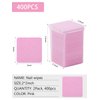 TEOYALL Lint Free Nail Wipes, 400 PCS Non-Woven Fabric Nail Cleaning Pads Pink Lash Extensions Glue Cleaning Wipes Nail Salon Supplies (400 PCS)