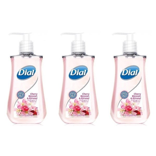 Dial Cherry Blossom and Almond Liquid Hand Soap with Moisturizers 7.5 fl. oz. (Pack of 3)